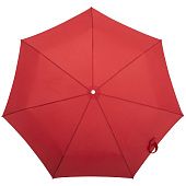 Складной зонт Alu Drop S, 3 сложения, 7 спиц, автомат, красный - фото