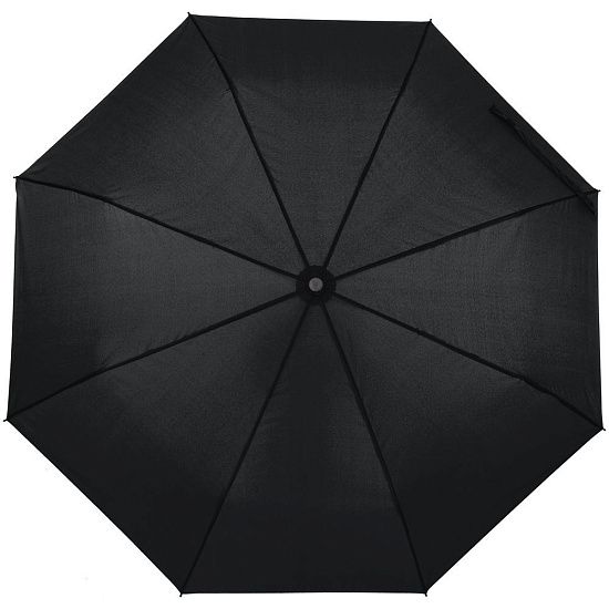 Зонт складной Monsoon, черный - подробное фото