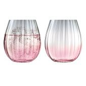 Набор стаканов Dusk, розовый с серым - фото