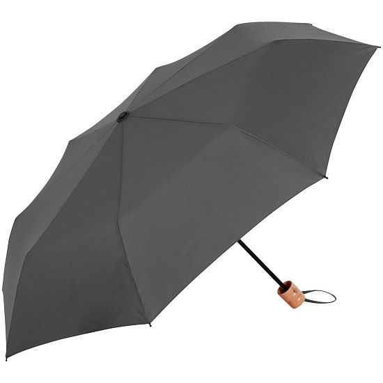 Зонт складной OkoBrella, серый - подробное фото