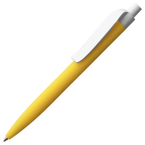 Ручка шариковая Prodir QS01 PMP-P, желтая с белым - подробное фото