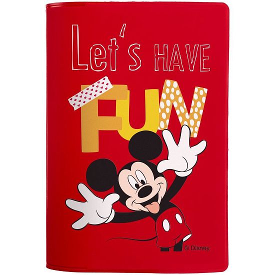 Обложка для паспорта Fun Mickey, красная - подробное фото