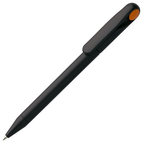 Ручка шариковая Prodir DS1 TMM Dot, черная с оранжевым - подробное фото