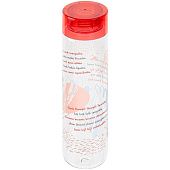 Бутылка для воды «Шпаргалка. Неправильные глаголы», прозрачная с красной крышкой - фото