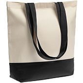 Холщовая сумка Shopaholic, черная - фото