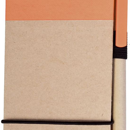 Блокнот на кольцах Eco Note с ручкой, оранжевый - подробное фото
