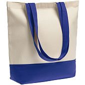 Холщовая сумка Shopaholic, ярко-синяя - фото