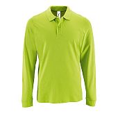 Рубашка поло мужская с длинным рукавом PERFECT LSL MEN, зеленое яблоко - фото
