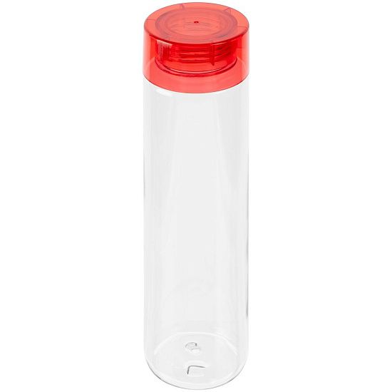 Бутылка для воды Aroundy, прозрачная с красной крышкой - подробное фото