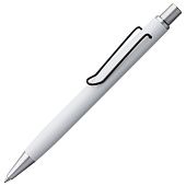 Ручка шариковая Clamp, белая с черным - фото