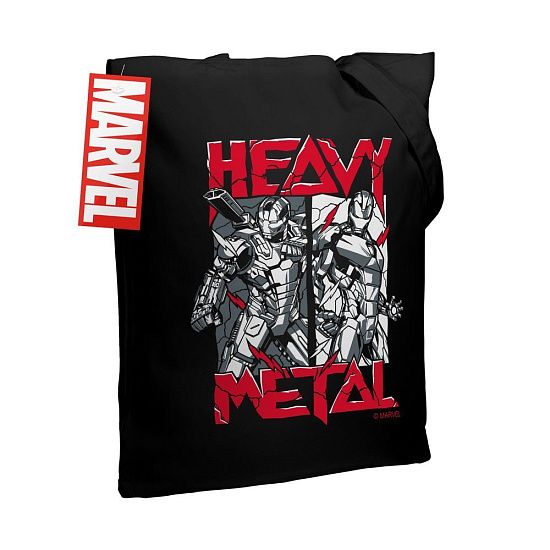 Холщовая сумка Heavy Metal, черная - подробное фото