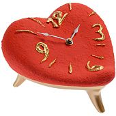 Часы «Сердце», красно-золотые - фото