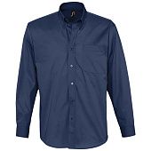 Рубашка мужская с длинным рукавом BEL AIR, темно-синяя (кобальт) - фото
