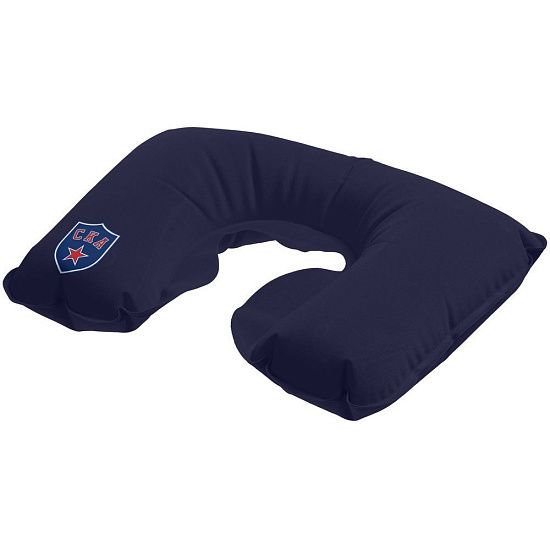 Надувная подушка под шею «СКА», темно-синяя - подробное фото