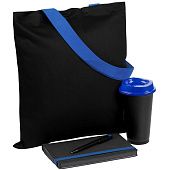 Набор Velours Bag, черный с синим - фото