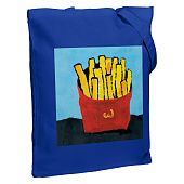 Холщовая сумка «Фри», ярко-синяя - фото