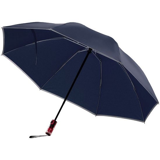 Зонт наоборот складной Futurum, темно-синий - подробное фото