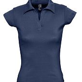 Рубашка поло женская без пуговиц PRETTY 220, кобальт (темно-синяя) - фото