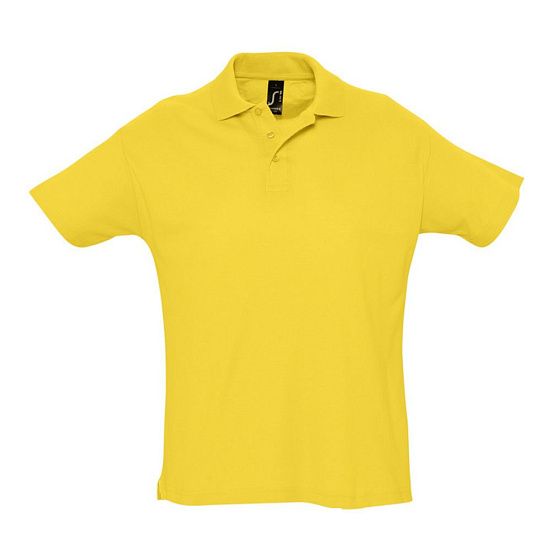 Рубашка поло мужская SUMMER 170, желтая - подробное фото