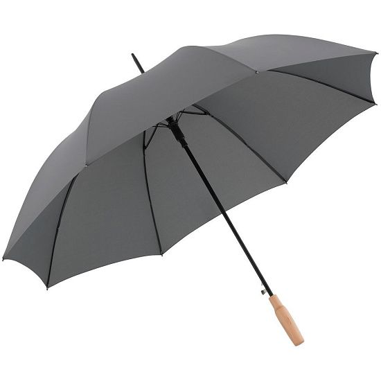 Зонт-трость Nature Stick AC, серый - подробное фото