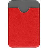 Чехол для карты на телефон Devon, красный с серым - фото
