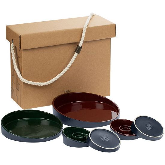Набор Form Fluid Platter, бордово-зеленый - подробное фото