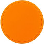 Лейбл из ПВХ Dzeta Round, L оранжевый неон - фото