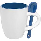 Кофейная кружка Pairy с ложкой, синяя - фото