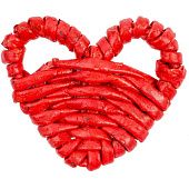 Плетеная фигурка Adorno, красное сердце - фото