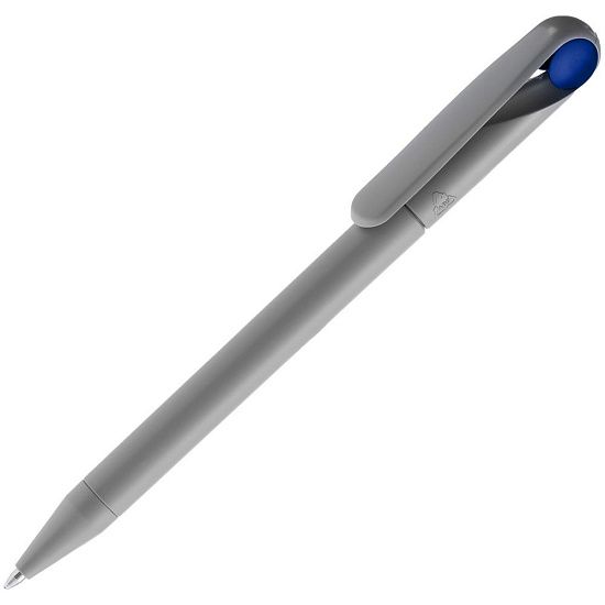 Ручка шариковая Prodir DS1 TMM Dot, серая с синим - подробное фото