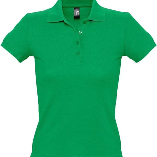 Рубашка поло женская PEOPLE 210, ярко-зеленая - подробное фото