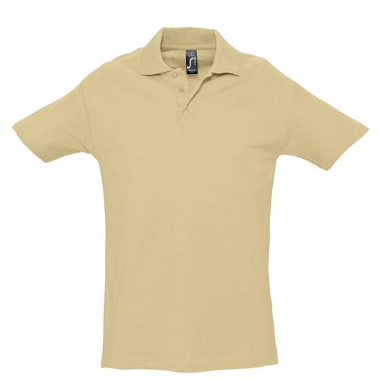 Рубашка поло мужская SPRING 210, бежевая - подробное фото