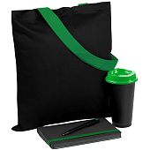 Набор Velours Bag, черный с зеленым - фото