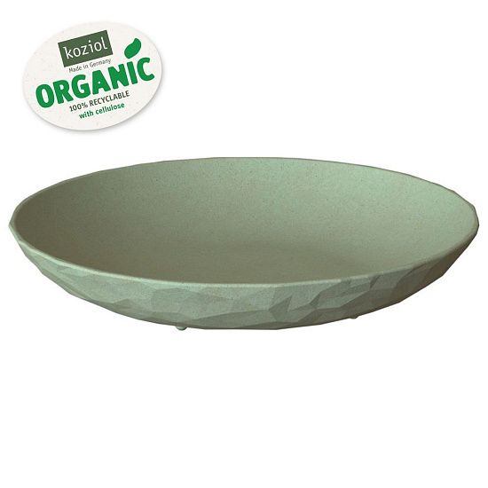 Тарелка суповая Club Organic, зеленая - подробное фото