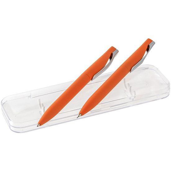 Набор Pin Soft Touch: ручка и карандаш, оранжевый - подробное фото