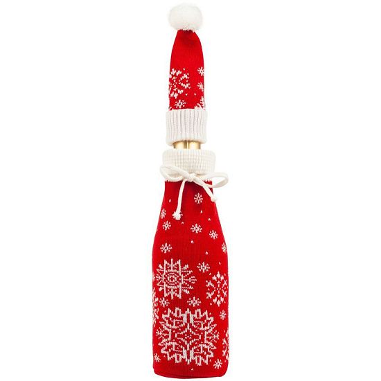 Чехол на бутылку Snow Fairy, красный - подробное фото
