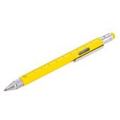Ручка шариковая Construction, мультиинструмент, желтая - фото