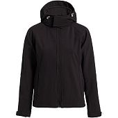 Куртка женская Hooded Softshell черная - фото