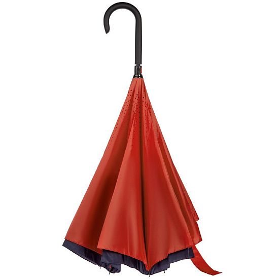 Зонт наоборот Style, трость, сине-красный - подробное фото