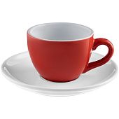 Чайная пара Cozy Morning, красная с белым - фото