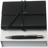 Набор Pensee: блокнот А6 и ручка, черный - фото