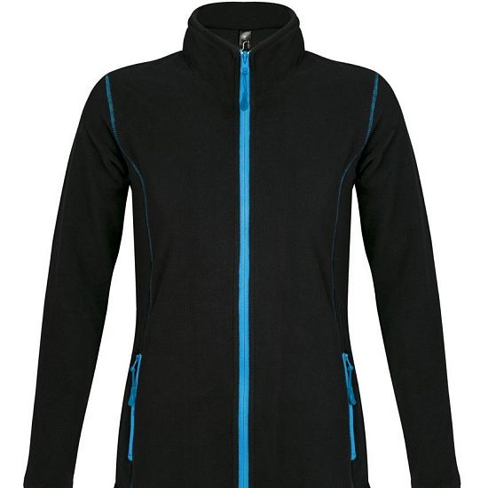 Куртка женская NOVA WOMEN 200, черная с ярко-голубым - подробное фото