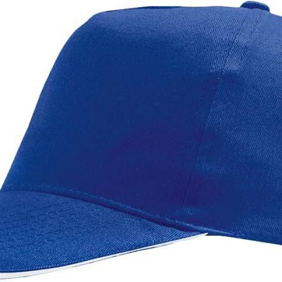 Бейсболка SUNNY, ярко-синяя с белым - подробное фото
