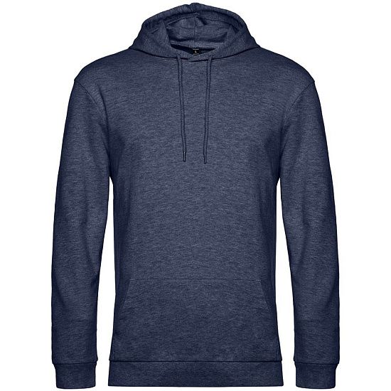 Толстовка с капюшоном унисекс Hoodie, синий меланж - подробное фото