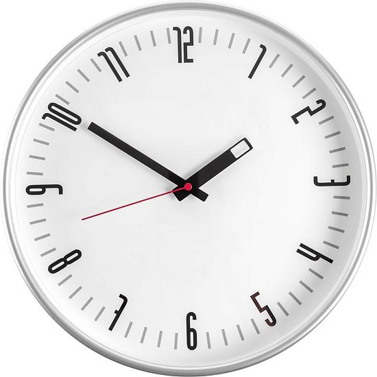 Часы настенные ChronoTop, серебристые - подробное фото