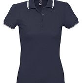 Рубашка поло женская Practice Women 270, темно-синяя с белым - фото