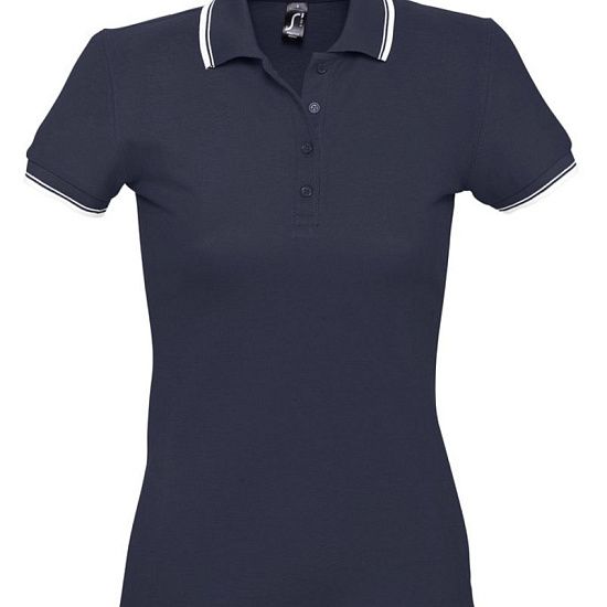 Рубашка поло женская Practice Women 270, темно-синяя с белым - подробное фото