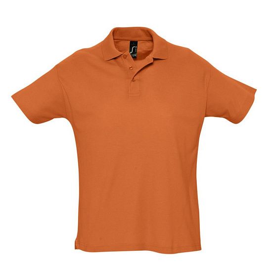 Рубашка поло мужская SUMMER 170, оранжевая - подробное фото