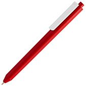 Ручка шариковая Pigra P03 Mat, красная с белым - фото