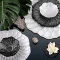 Блюдо-поднос Black Lotus, черное